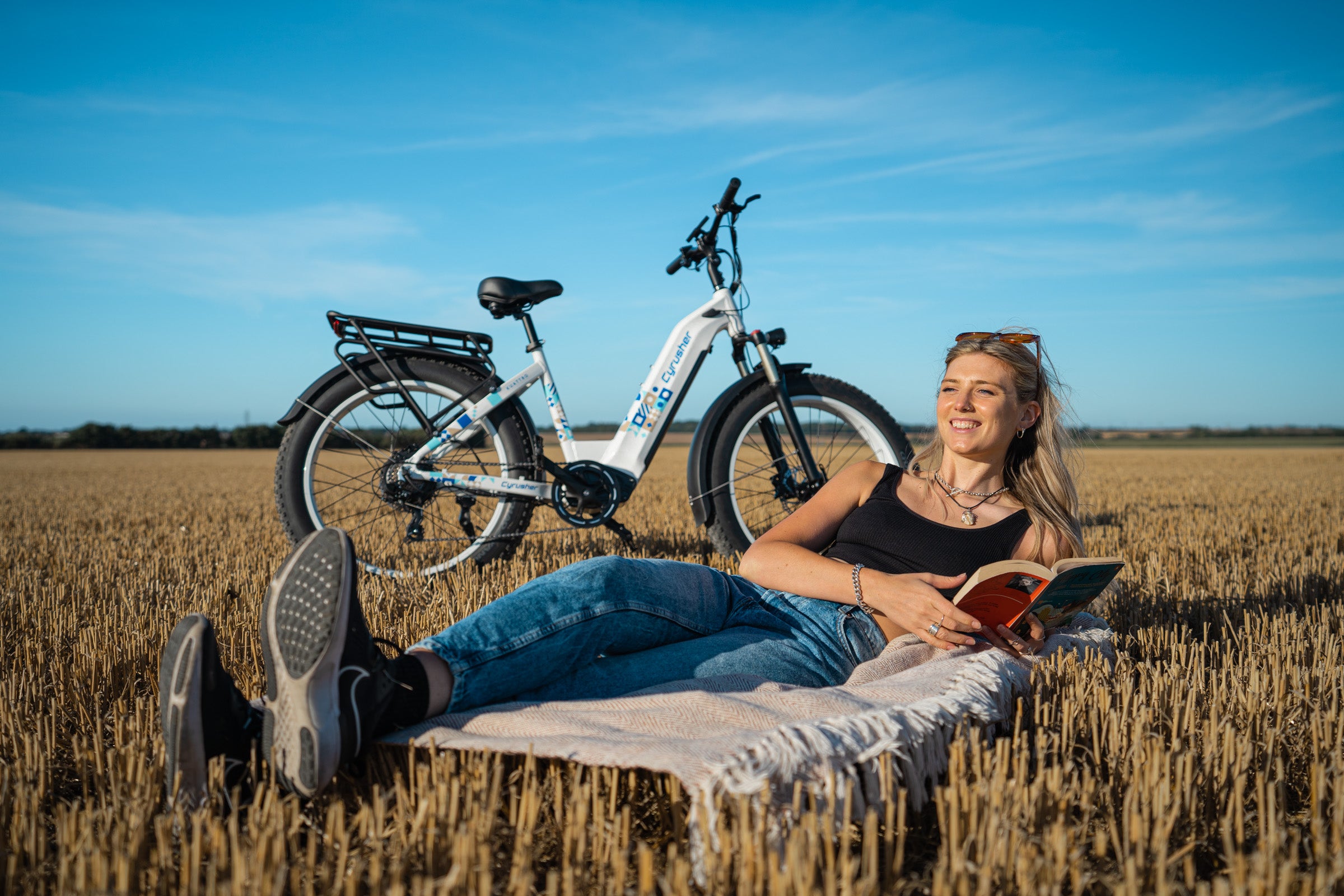 A woman and an electric bicycle-1130