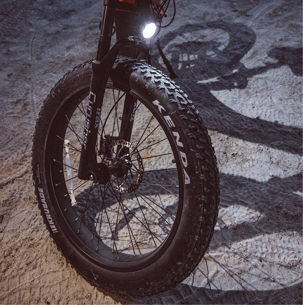 Fat tire electric bike for stability