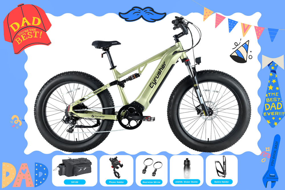 Cyrusher Rover Step-Over Full-Suspension E-Bike