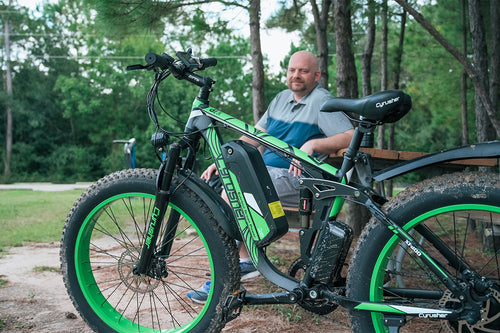 photo ebike cyrusher riding woods 08
