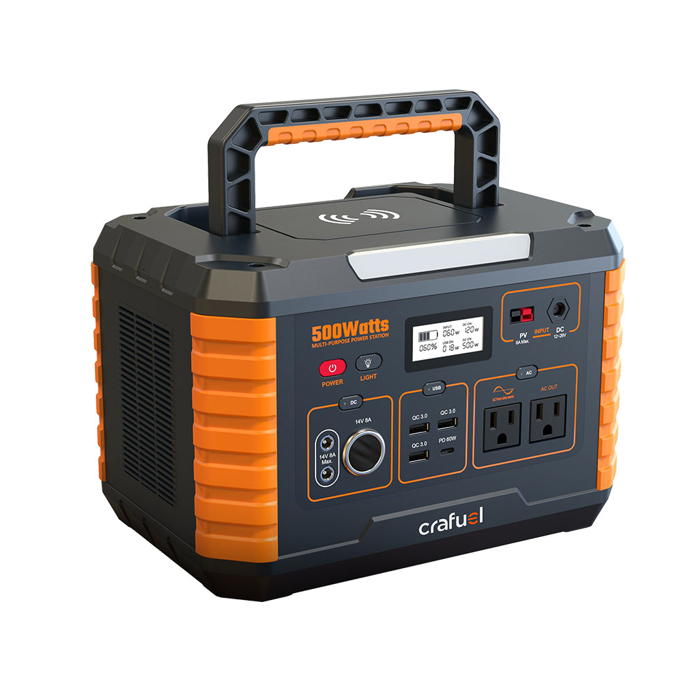 Crafuel Alto 500 Portable Power Station (Front)